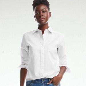 346 Brooks Brothers White Classic-Fit Stretch 100% Supima® Cotton Dress Shirt